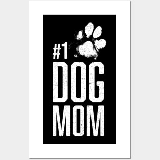 #1 Dog Mom - Number One Dog Lover Gift Posters and Art